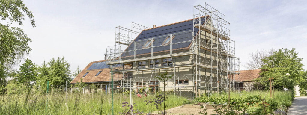 Fassadengerüst, Photovoltaik