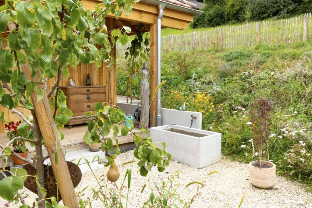 Brunnen beim Eingang