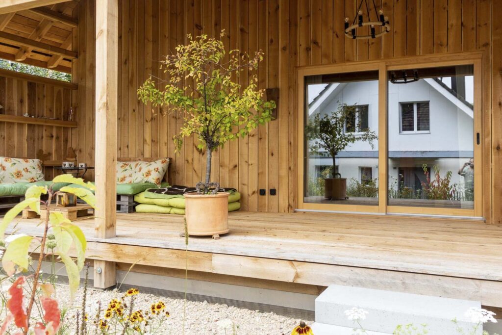 Veranda und Hebeschiebetüre