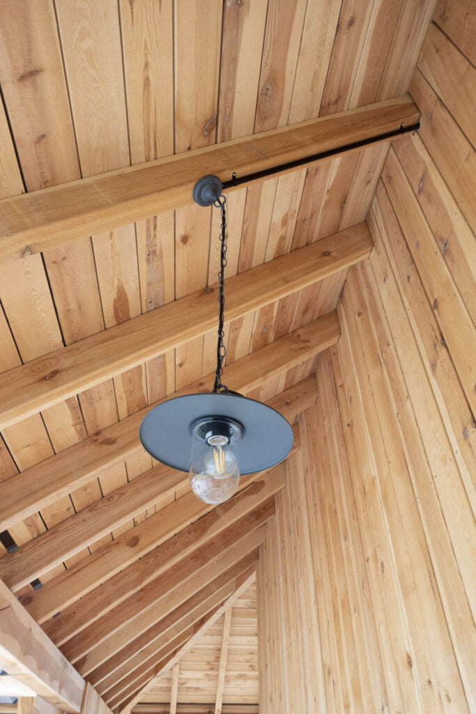 Lampe in der Veranda